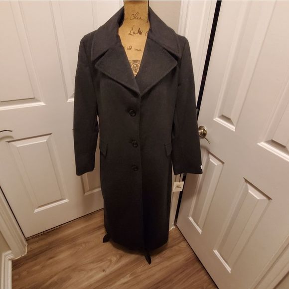 Calvin klein grey notched collar wool‎ walking coat plus size 16 new!!! - Picture 2 of 6